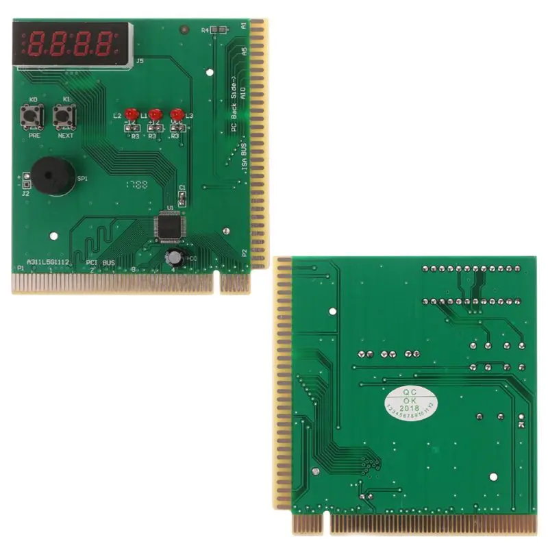 Планшет анализатор материнской платы OOTDTY PCI & ISA диагностический дисплей 4 значный