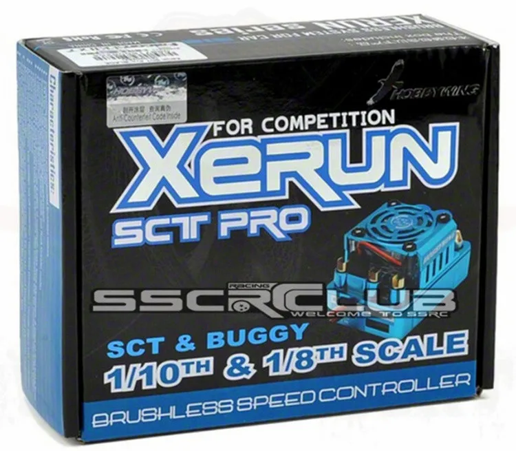 Цена-сюрприз HOBBYWING XERUN SCT Pro 120A синий датчиками безщеточный ESC для 1/10 1/8 RC багги Весы Truggy Monster Truck