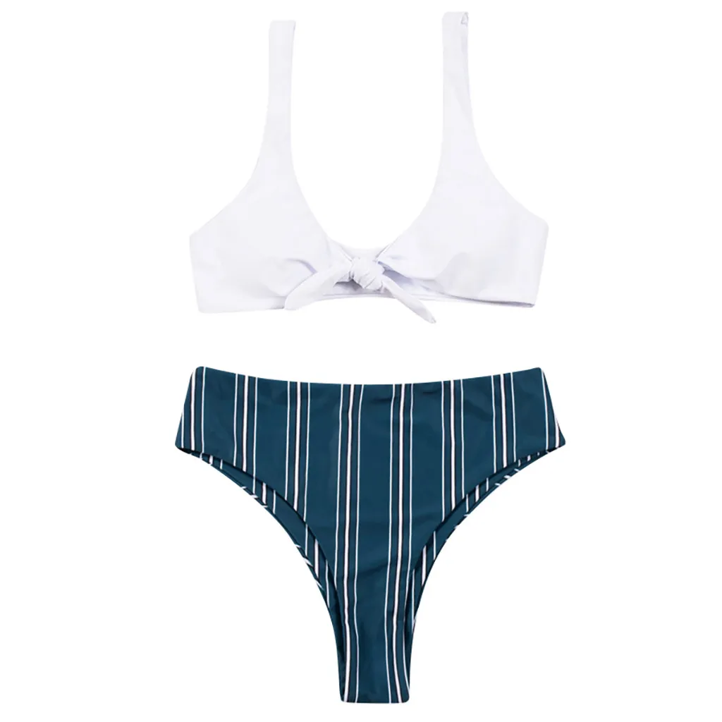 SAGACE набор бикини напечатан купальник с бантом трубка топ купальники