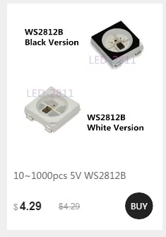 WS2812B светодиодный с радиатором(10 мм* 3 мм) DC5V 5050 SMD RGB WS2812 IC чипы