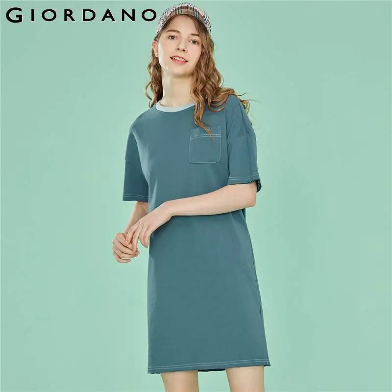 Женское платье dordano с одним карманом Vestidos De Verano контрастное круглым вырезом Sukienka