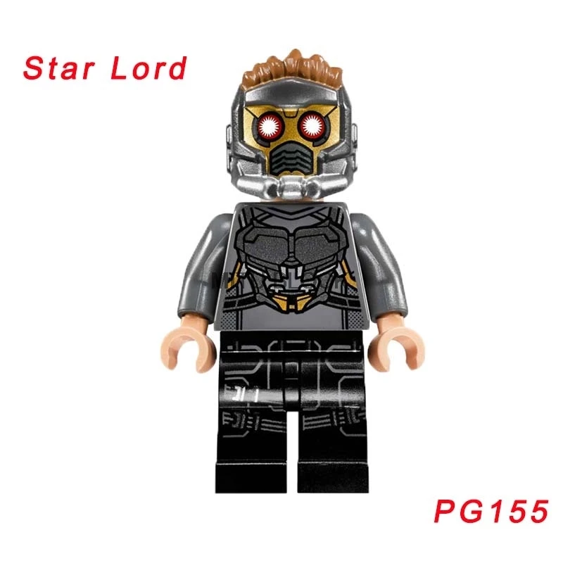 pg155 Super Heroe Star-Lord Rocket енот Капитан Marvel Железный человек видение строительный блок - Цвет: pg155