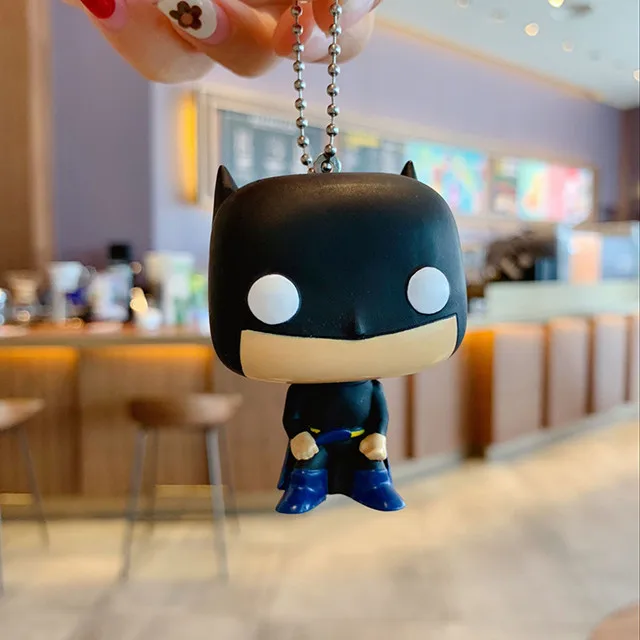 Batman Модная креативная детская игрушка брелок Marvel Мстители Америка Капитан Железный человек паук Бэтмен Большой брелок с головой женская сумка подвеска - Цвет: Batman