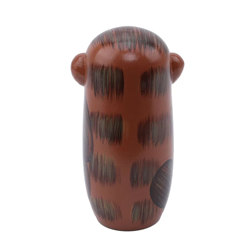 5 шт./компл. деревянная матрешка куклы матрешки милые животные обезьяна подарок