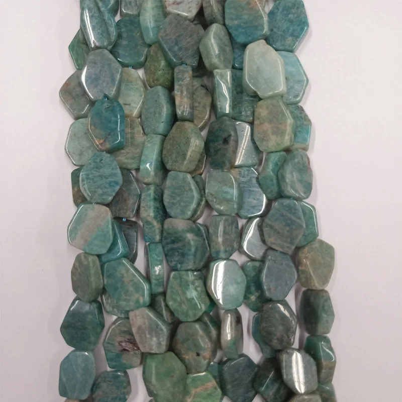 

Бесплатная шестиугольная форма, приблизительно 15х20мм, натуральные синие бусы из камня амазонита, Свободные Самородки, камень, бисер, подход...