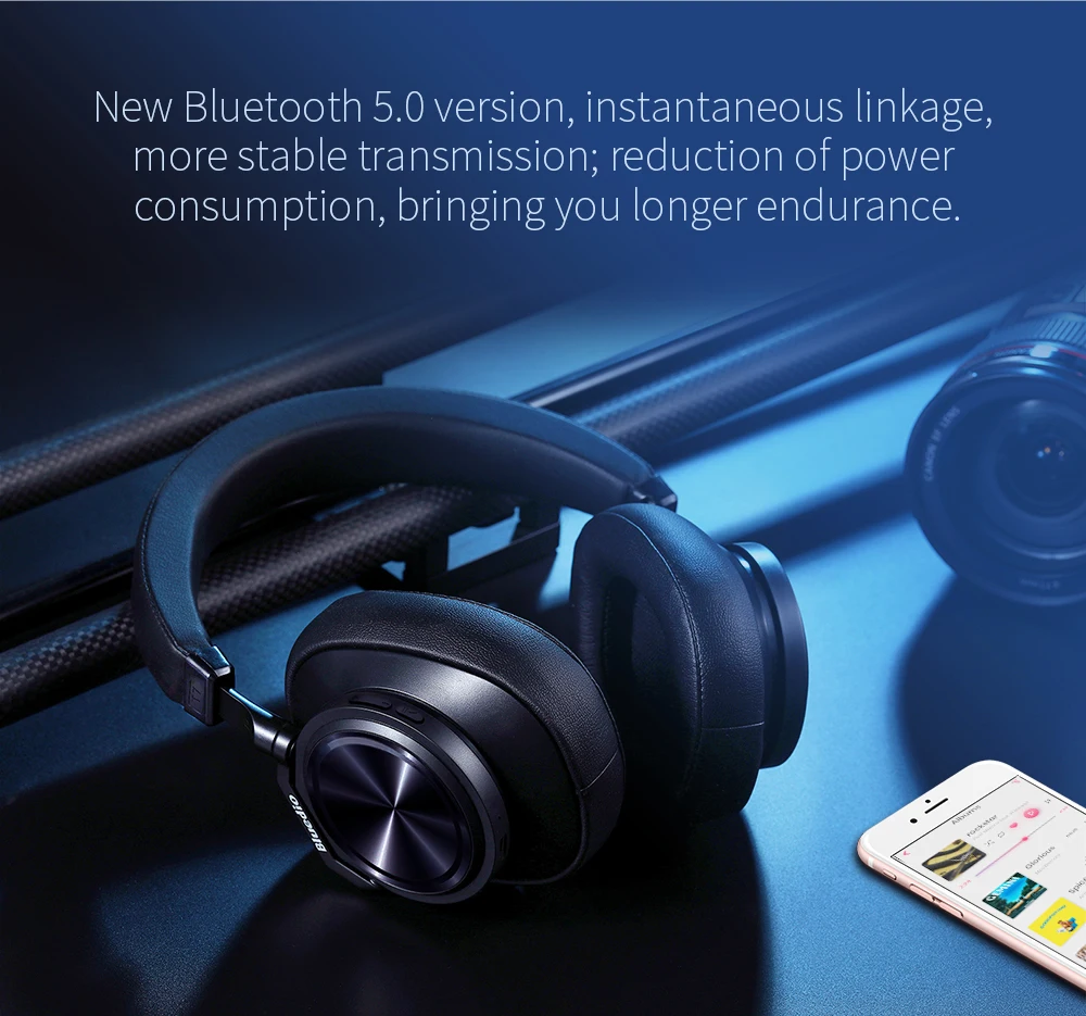 Bluedio T7 ANC Active Шум отмена 5,0 Bluetooth наушники koptelefoon музыке стерео вакуумные наушники Беспроводной гарнитура