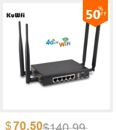 KuWfi 300 Мбит/с беспроводной CPE 4G LTE Wifi маршрутизатор ФЗД TDD LTE WCDMA GSM глобальная разблокировка внешних антенн слот для sim-карты WAN/LAN порт