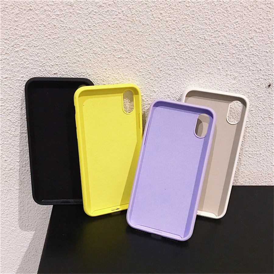 Оригинальный официальный силиконовый чехол Love Sign для iPhone 7 8 6 6s Plus телефона X Xs Max XR