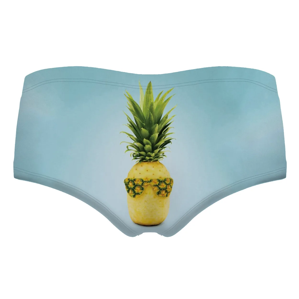 Women Thong Panties Sexy Underwear Funny Glasses Pineapple Print Lingerie Summer Beach Swimwear 3D Galaxy Shorts |