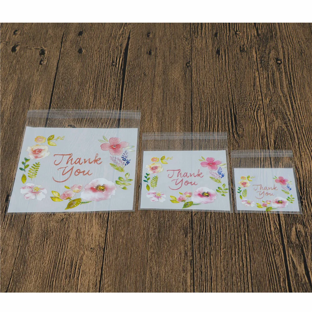 100 шт. самоклеящиеся пакеты для конфет и закусок 3 размера | Дом сад