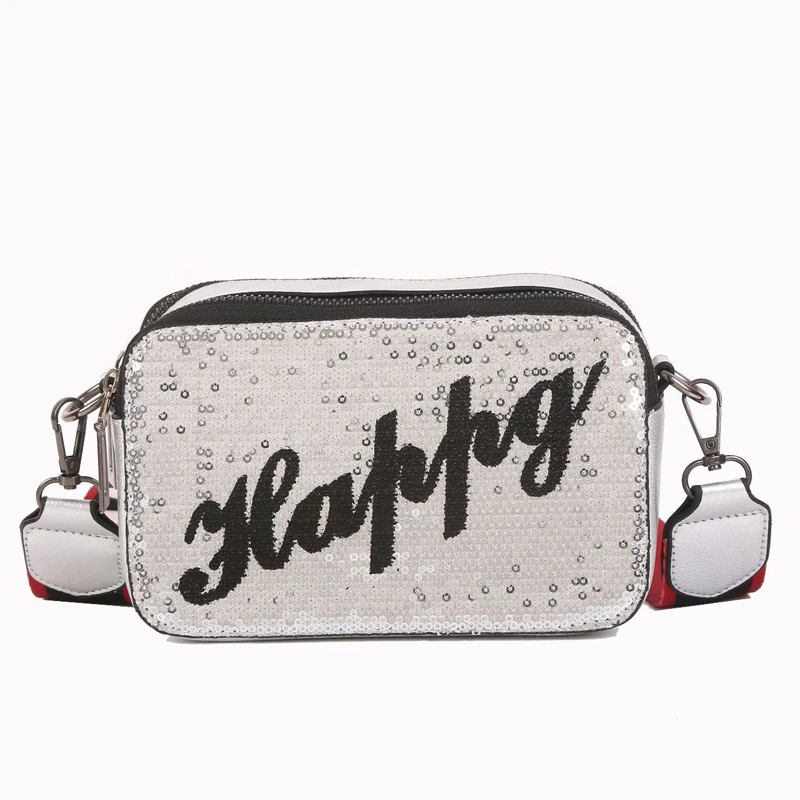 Маленькая женская сумка 2019 счастливая новая широкая через плечо с надписью для