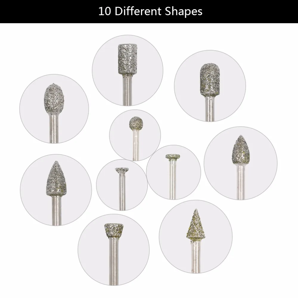 Абразивные инструменты GOXAWEE алмазные шлифовальные сверла Набор насадок с