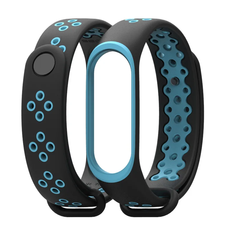 Сменный ремешок для Mi Band 4 3 MiBand силиконовые браслеты Xiaomi смарт браслет двойного