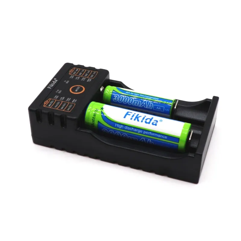 fikida F2 18650 Зарядное устройство 1,2 V 3,7 V 3,2 V 3,85 V зарядное устройство для никель-кадмиевых или никель-металл-AAA 18350 26650 14500 16340 25500 зарядное устройство для никель-металл-гидридных и литиевых Батарея умное usb-устройство для Зарядное устройство