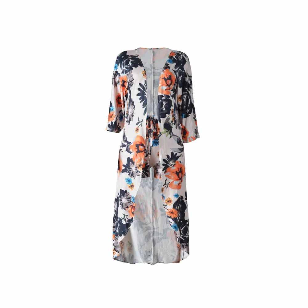 Женский комплект из 2 предметов летние шорты и блузка с принтом плавающая накидка