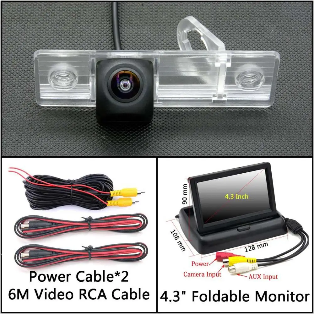 Cam N 4.3 inch Fold 175 градусов HD камера заднего вида для Chevrolet epic/lova/Aveo/Captiva/Cruze/lacetti автомобильный монитор парковки водонепроницаемый - Название цвета: Cam N 4.3 inch Fold