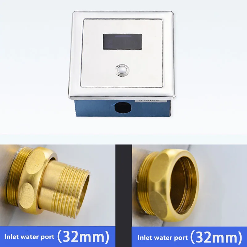 Скрытый автоматический индукционный смывной клапан 6 В постоянного тока/220