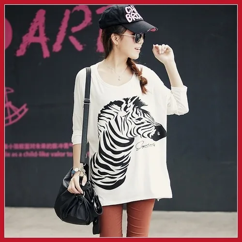 Reusable chinamart Casual Womens Batwing Zebra Print Loose Long Sleeve T-shirt Tops Blouse Save up to 50% decoration | Инструменты
