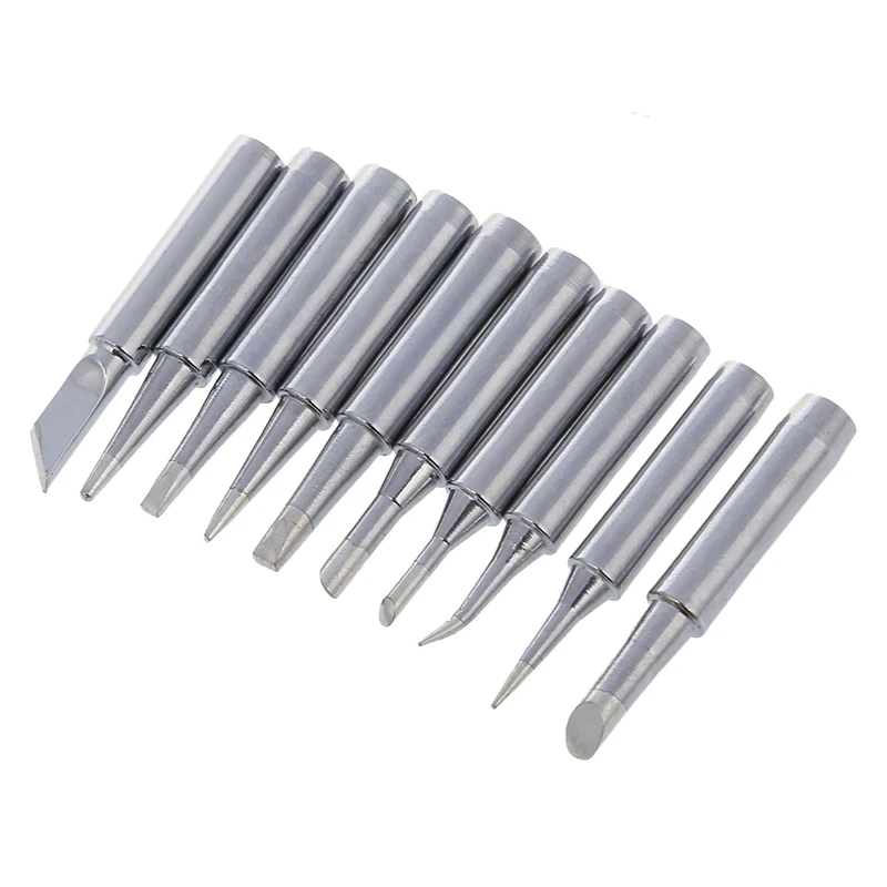 10 Tip Set Tips Soldering for Iron 900-T-I/ BK/ 1.6D/ 2.4D/ 3.0D/ 2C/ 3C/ 4C NEW | Инструменты