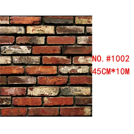 Brick 7 10 м виниловая самоклеющаяся настенная бумага 3D каменный кирпич ПВХ водонепроницаемые настенные бумажные наклейки домашний Декор Спальня Гостиная Украшение - Цвет: Brick 7