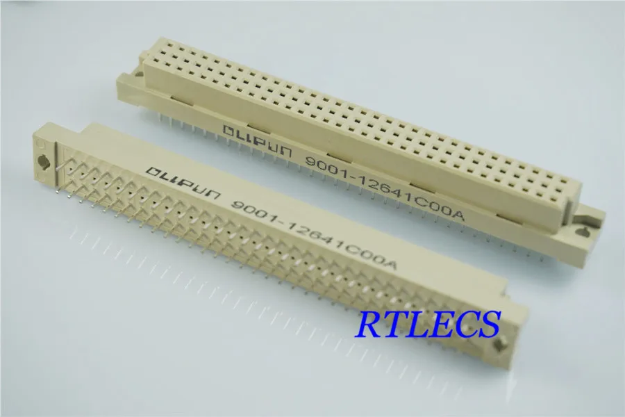 5 шт. разъем DIN 41612 2 ряда 64 Pin гнездо вертикальное сквозное отверстие PCB 2x32 Pin 2,54 мм x 5,08 мм