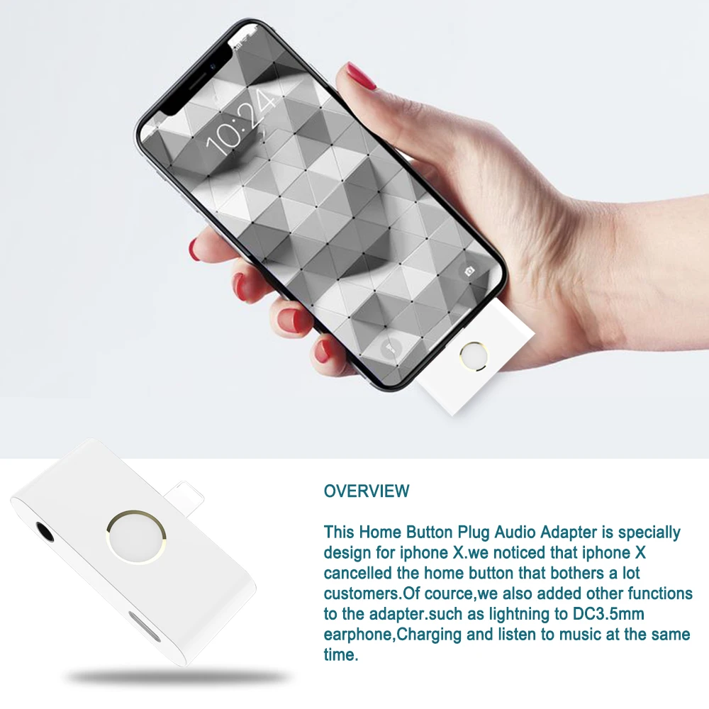 2019 Новое поступление кнопка домой аудио разъем для наушников зарядный адаптер