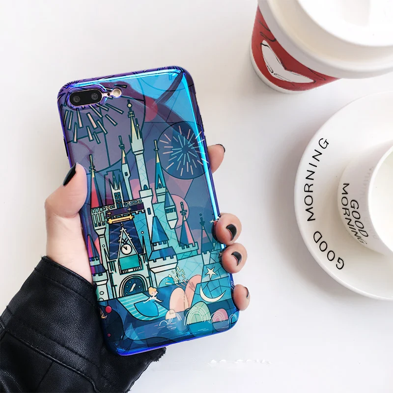 Fairy tale Castle phone Case for iphone X 7 7Plus Shiny fireworks soft silicon For 6 6s+ 8 8Plus Free Shipping | Мобильные телефоны