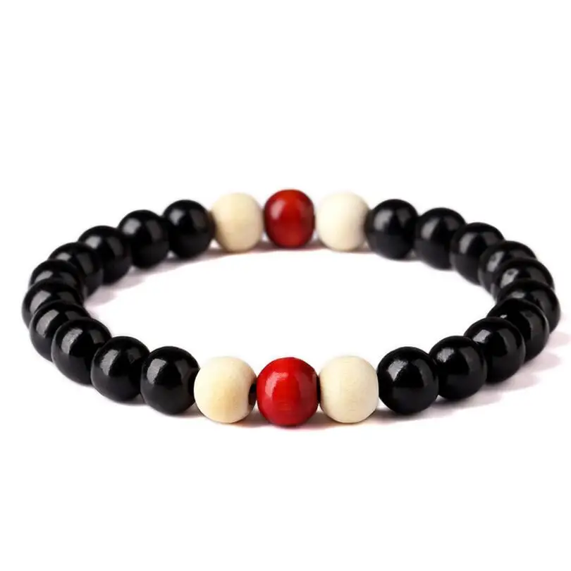 Браслет Будда из натурального дерева браслет чакры и бусин в стиле хип хоп