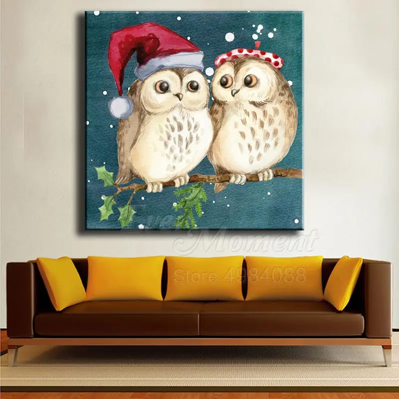 Ever Moment Diamond Painting Full Square Drill Owl Red Hat Handmade Mosaic 5D DIY Embroidery Decoration For Home 3F419 | Дом и сад