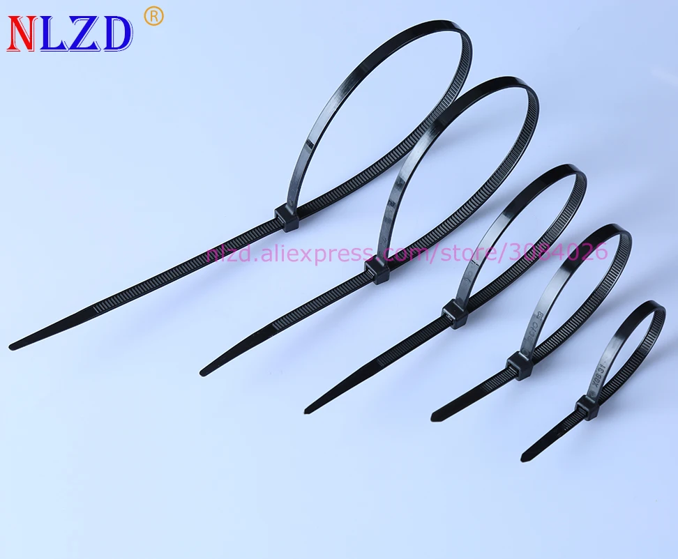 5 2 мм Ширина отсортированные черные кабельная стяжка 100 шт./упак. Пластик ремни