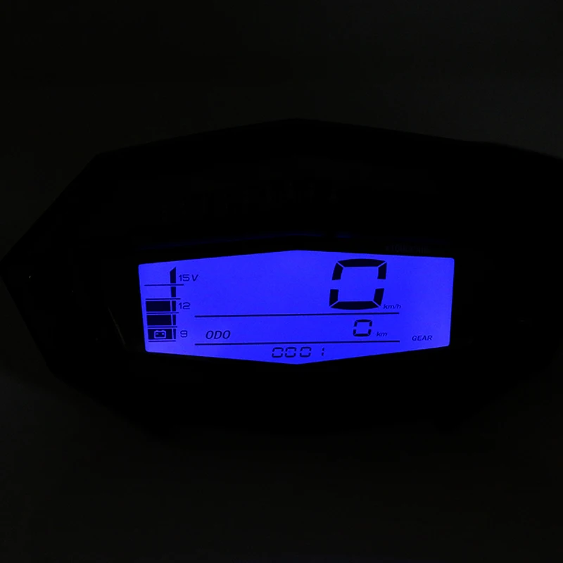 Универсальный мотоцикл ЖК-дисплей цифровой 16000 об/мин спидометр одометр 7 цветов