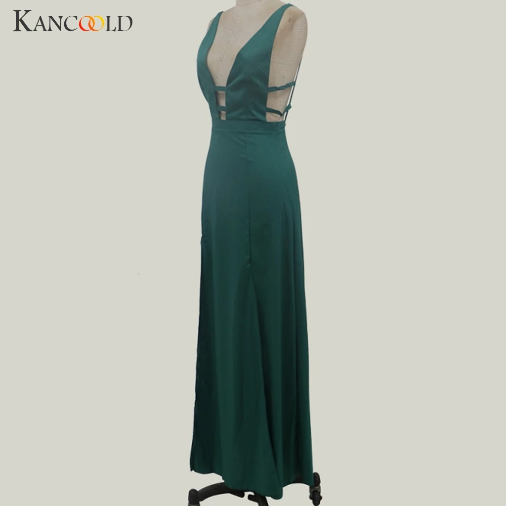 KANCOOLD/модное женское вечернее летнее платье, сексуальный камзол без рукавов с v-образным вырезом, Новые Вечерние платья для женщин 2019Apr24