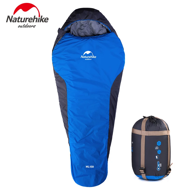 Blue Naturehike зимний спальный мешок для кемпинга Сверхлегкий Открытый спальный мешок дорожный спальный мешок Кемпинг Туризм - Цвет: Blue