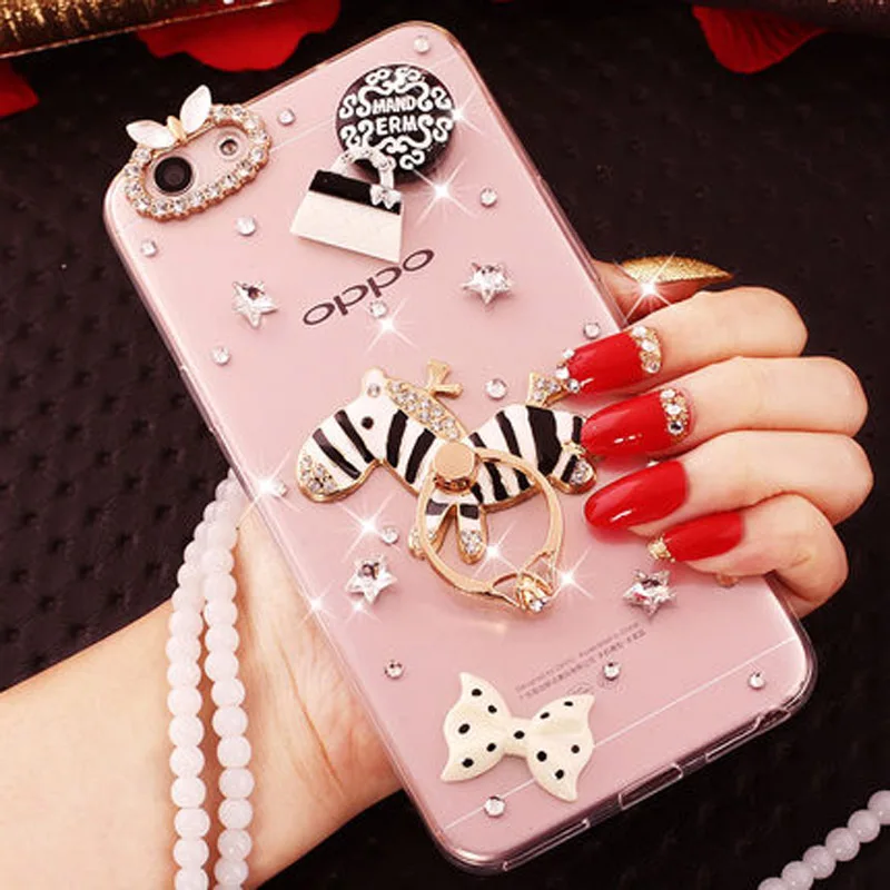 Роскошные девушка женщина С кристалалми и стразами случаях + Bling со чехол для