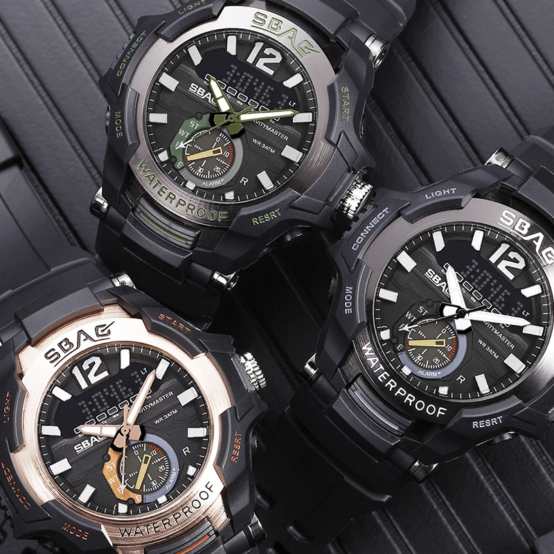 Лидирующий бренд роскошные мужские военные спортивные часы 2019 кварцевые