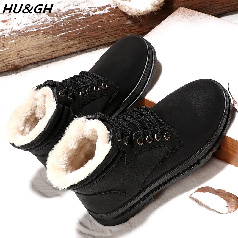 Мужские зимние теплые хлопковые ботинки Snowshoe и флисовые уличные повседневные