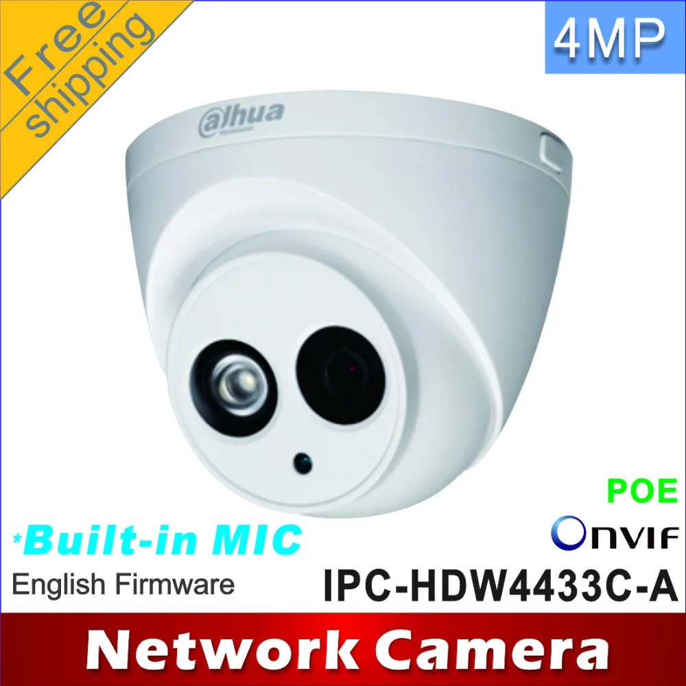 Бесплатная Доставка Dahua IPC-HDW4433C-A заменить IPC-HDW1431S Встроенный микрофон HD 4MP сети IP