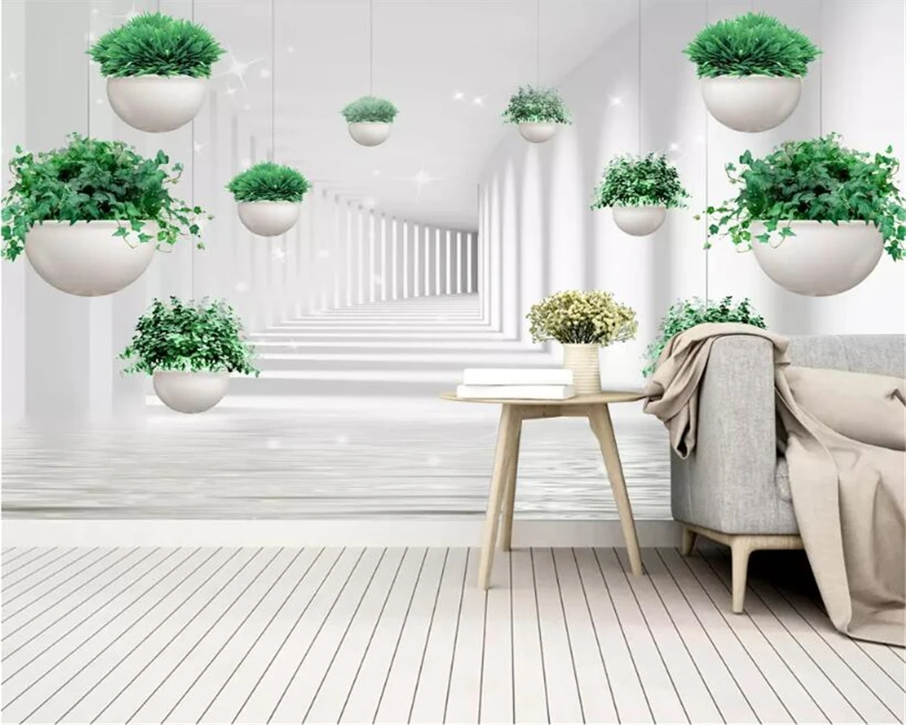 3d обои beibehang HD на заказ настенные маленькие свежие Подвесные Растения космос