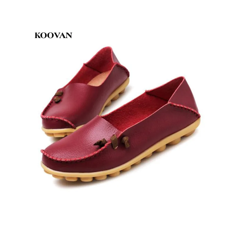 Женские туфли на плоской подошве Koovan повседневные из 2018 натуральной кожи для