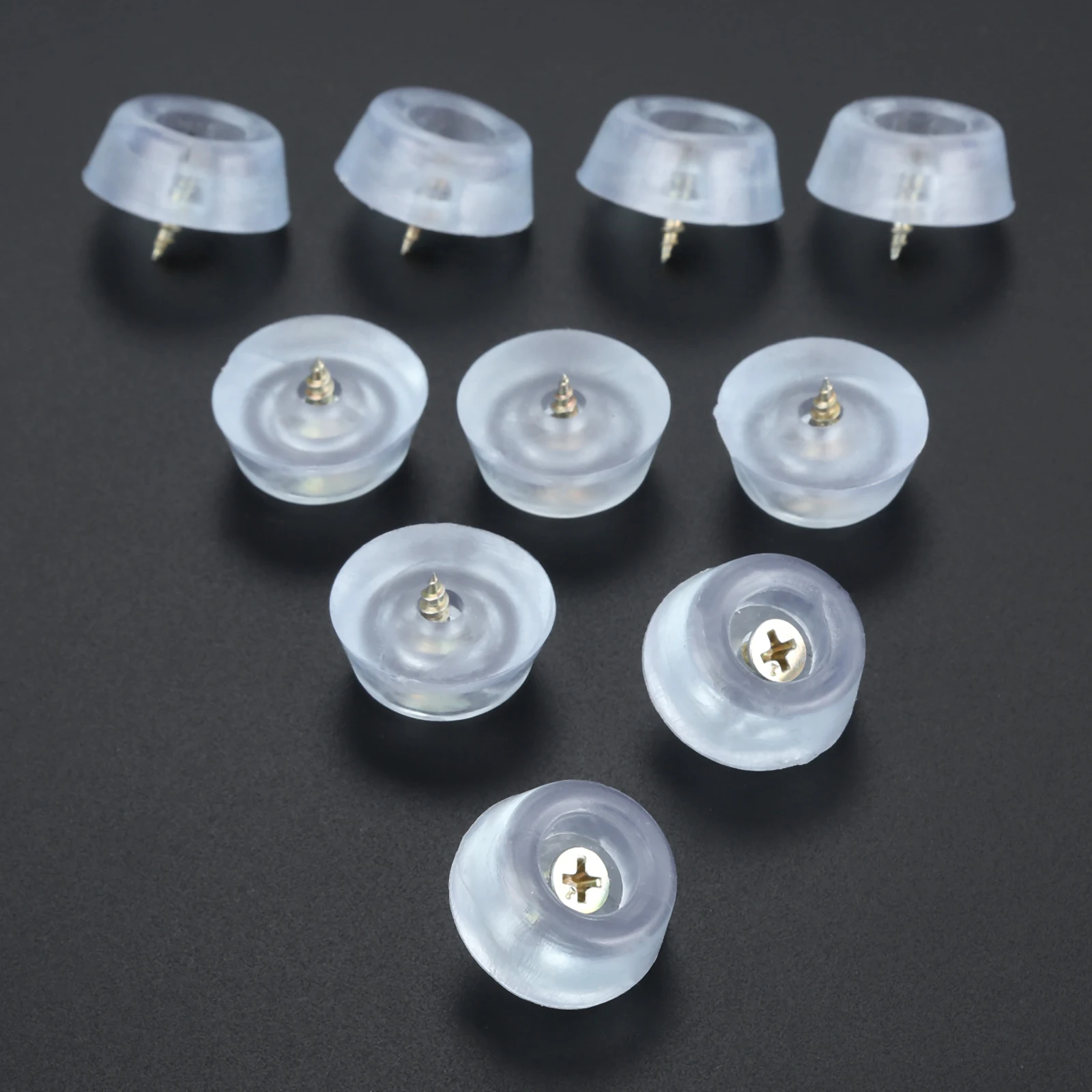 26mm DRELD 10 шт. резиновые прозрачные Нескользящие колпачки для ног стула, накладки для ног, чехлы для ног дивана, напольная Мебель, протектор для ног с винтами - Цвет: 26mm