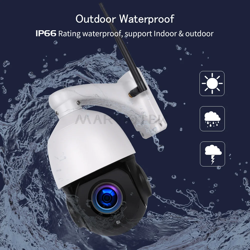 Беспроводная PTZ камера наружная Onvif H.264 HD 960P скоростная купольная ip-камера