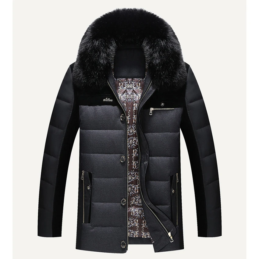 Зимнее хлопковое пальто для пожилых мужчин отца среднего возраста с большим