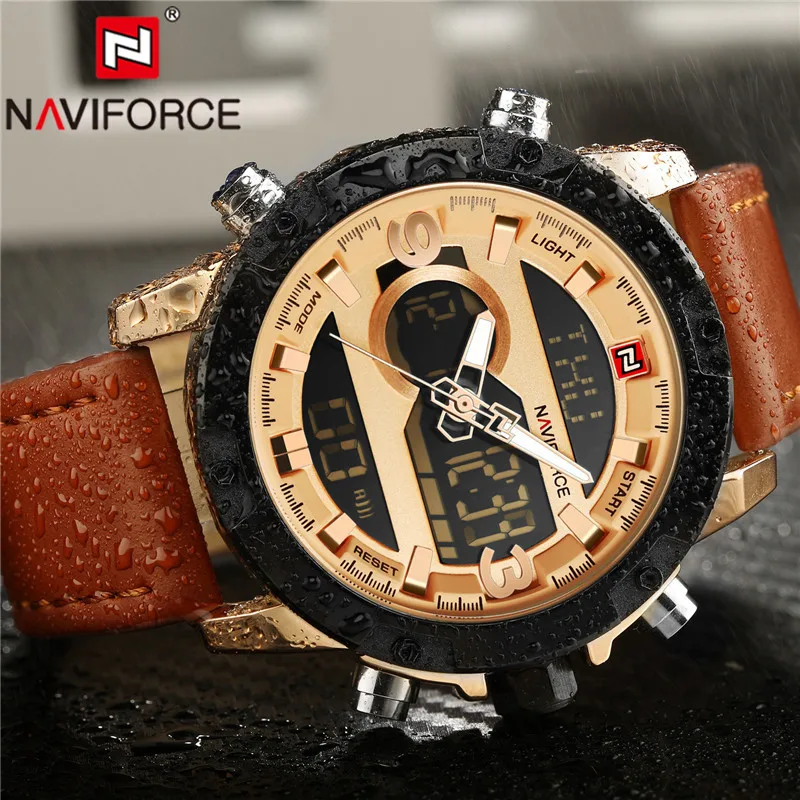 NAVIFORCE мужские часы цифровые спортивные s наручные лучший бренд Роскошные военные