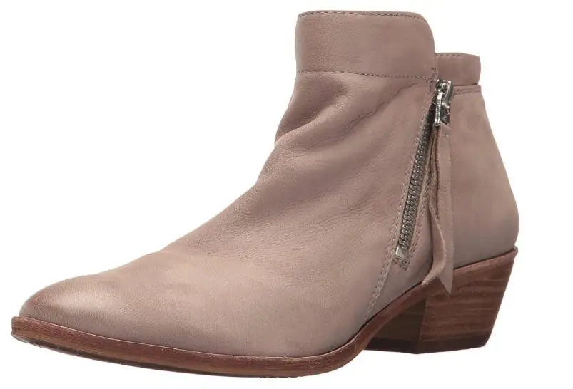 Autumn winter faux leather woman shoes vintage ankle boots for women mid heels zipper platform chelsea botines mujer | Обувь