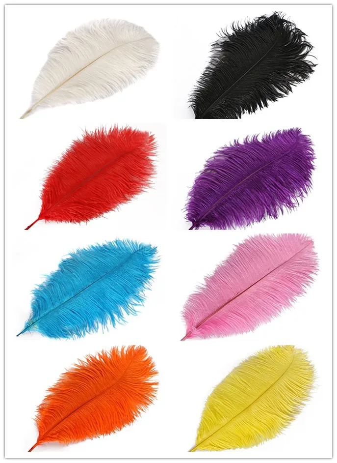 Высокое качество 10 шт. Страус поделки из перьев 35-40CMFeather Свадебный центр украшения дома 8 цветов дополнительно