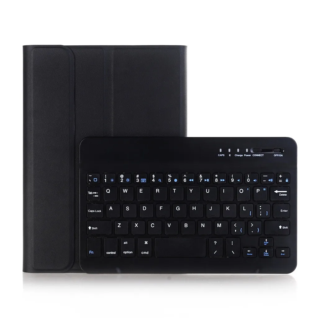 A Ультратонкая кожа Чехол Съемная bluetooth-клавиатура чехол для Ipad mini 1,2, 3 чехла чехлы с bluetooth-клавиатура для планшета чехол - Цвет: A