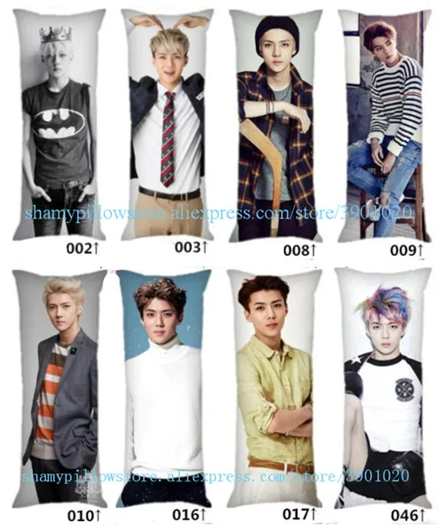 Корейская kpop подушка для тела EXO BAEKHYUN CHEN CHANYEOL KAI SEHUN Kris XIUMIN SUHO boyfriend подушки для тела 40 см* 100 см