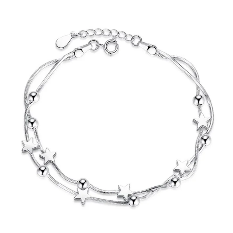 Корейский модный элегантный браслет из стерлингового серебра 925 пробы матовый с