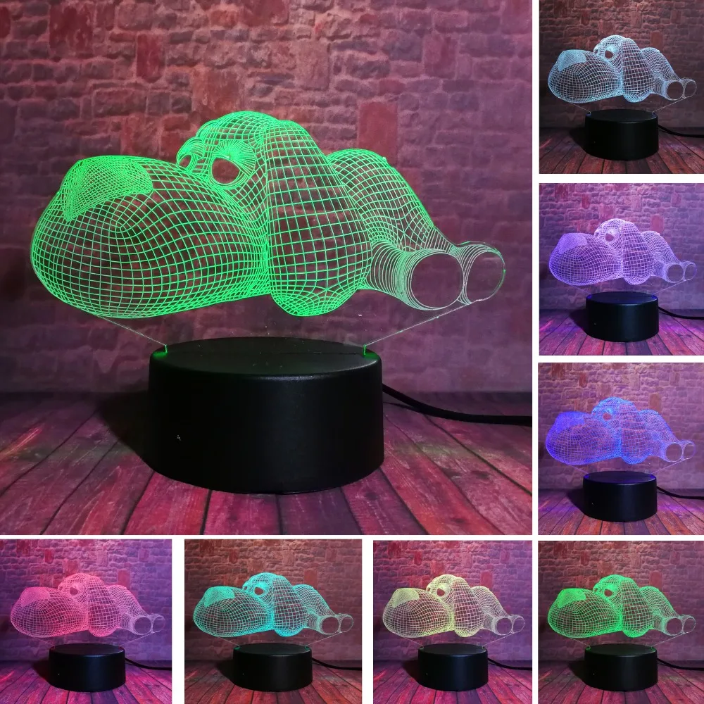 

Милый мультфильм 3D ПАПА Собака Собачка Щенок 7 цветов мигающий светодиодный светильник сенсорная настольная лампа Рождество Свадьба Вечер...