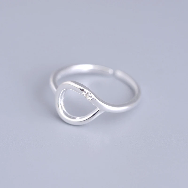 

925 sterling sv rings, creative bubbles, simple sv jewelry, open for women's giftss
